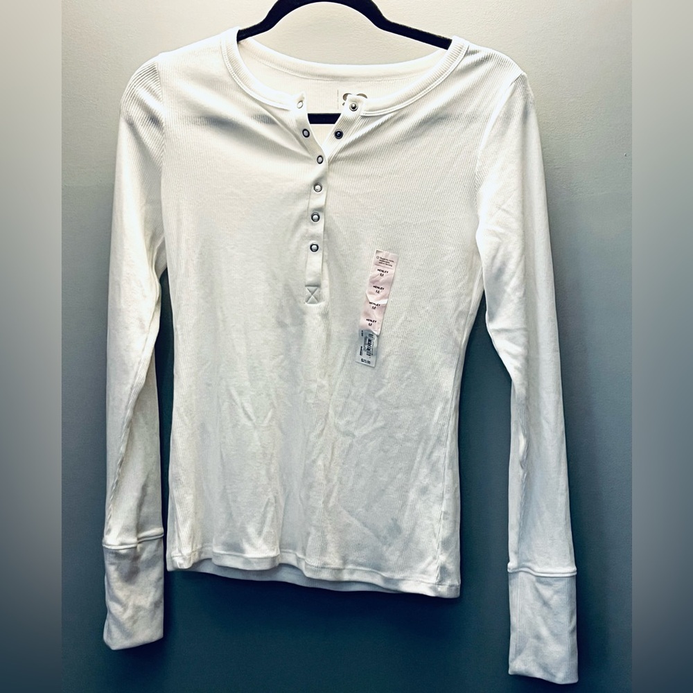 SO White Ribbed Buttoned Shirt